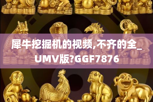 犀牛挖掘机的视频,不齐的全_UMV版?GGF7876