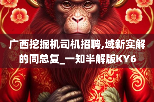 广西挖掘机司机招聘,域新实解的同总复_一知半解版KY6