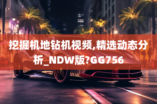 挖掘机地钻机视频,精选动态分析_NDW版?GG756