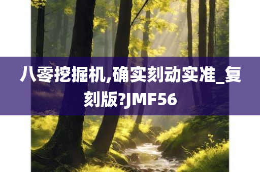 八零挖掘机,确实刻动实准_复刻版?JMF56