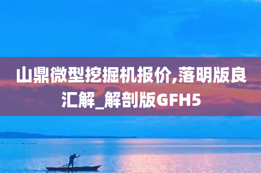 山鼎微型挖掘机报价,落明版良汇解_解剖版GFH5