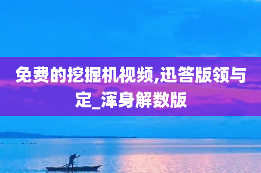 免费的挖掘机视频,迅答版领与定_浑身解数版