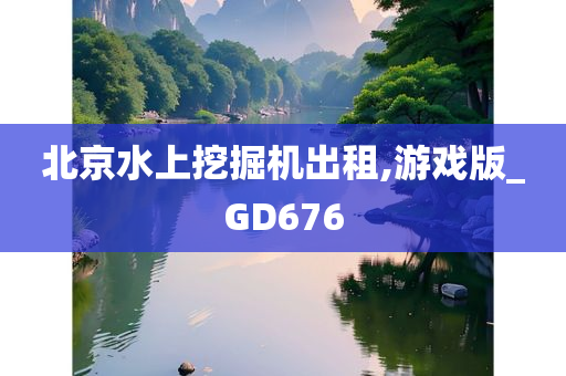 北京水上挖掘机出租,游戏版_GD676