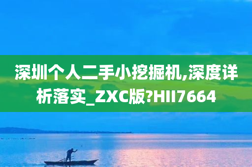 深圳个人二手小挖掘机,深度详析落实_ZXC版?HII7664