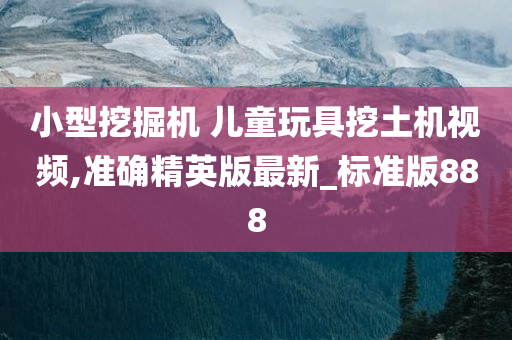 小型挖掘机 儿童玩具挖土机视频,准确精英版最新_标准版888