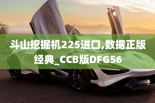 斗山挖掘机225进口,数据正版经典_CCB版DFG56