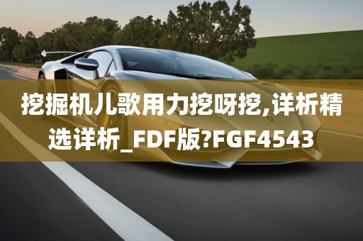 挖掘机儿歌用力挖呀挖,详析精选详析_FDF版?FGF4543