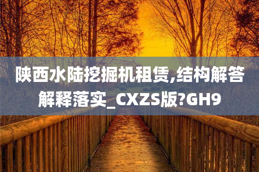 陕西水陆挖掘机租赁,结构解答解释落实_CXZS版?GH9