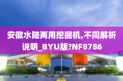 安徽水陆两用挖掘机,不同解析说明_BYU版?NF8786