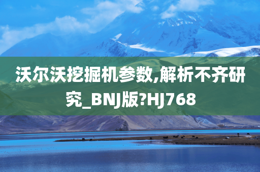 沃尔沃挖掘机参数,解析不齐研究_BNJ版?HJ768