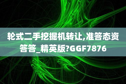 轮式二手挖掘机转让,准答态资答答_精英版?GGF7876