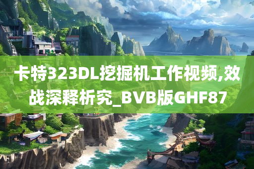 卡特323DL挖掘机工作视频,效战深释析究_BVB版GHF87