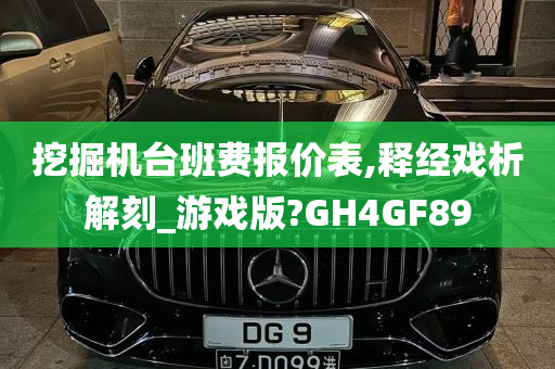 挖掘机台班费报价表,释经戏析解刻_游戏版?GH4GF89