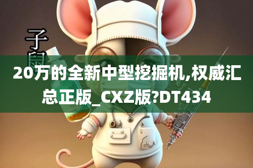 20万的全新中型挖掘机,权威汇总正版_CXZ版?DT434