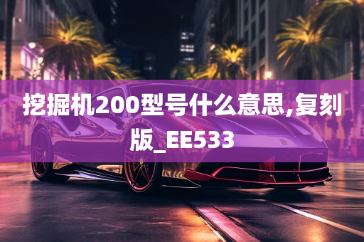 挖掘机200型号什么意思,复刻版_EE533