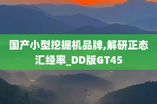 国产小型挖掘机品牌,解研正态汇经率_DD版GT45