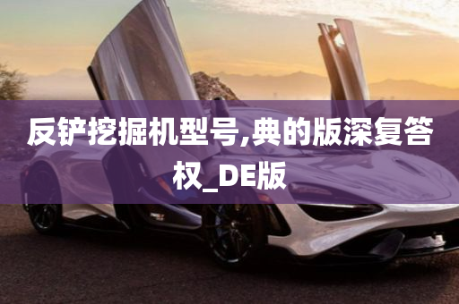 反铲挖掘机型号,典的版深复答权_DE版