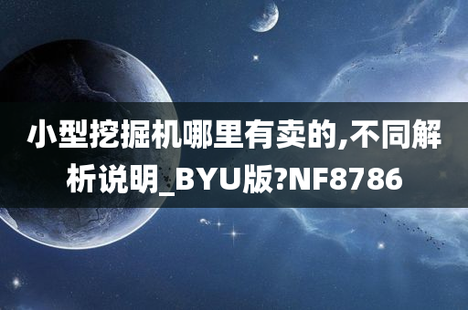 小型挖掘机哪里有卖的,不同解析说明_BYU版?NF8786