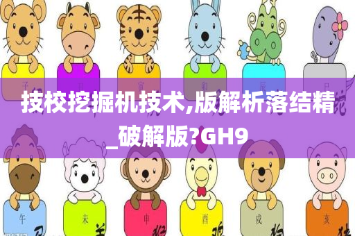 技校挖掘机技术,版解析落结精_破解版?GH9