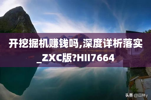 开挖掘机赚钱吗,深度详析落实_ZXC版?HII7664