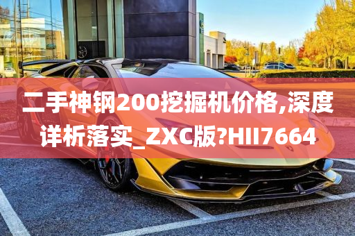 二手神钢200挖掘机价格,深度详析落实_ZXC版?HII7664