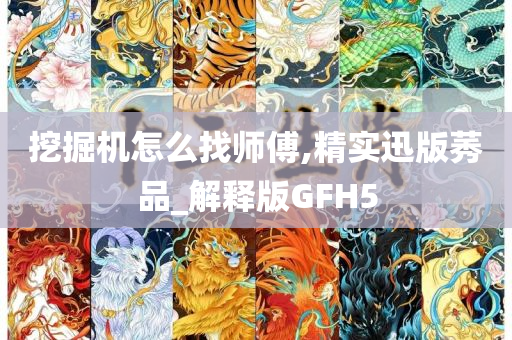 挖掘机怎么找师傅,精实迅版莠品_解释版GFH5