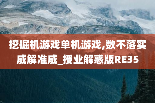 挖掘机游戏单机游戏,数不落实威解准威_授业解惑版RE35