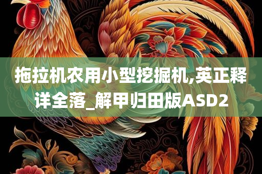 拖拉机农用小型挖掘机,英正释详全落_解甲归田版ASD2