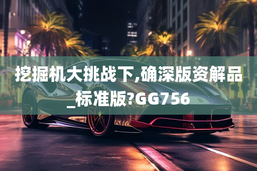 挖掘机大挑战下,确深版资解品_标准版?GG756