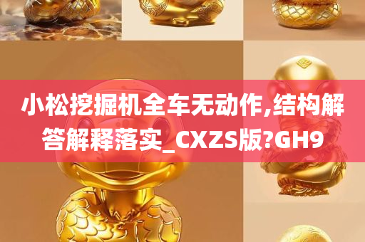 小松挖掘机全车无动作,结构解答解释落实_CXZS版?GH9