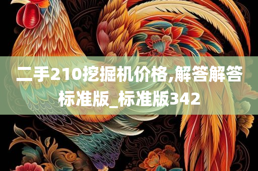 二手210挖掘机价格,解答解答标准版_标准版342