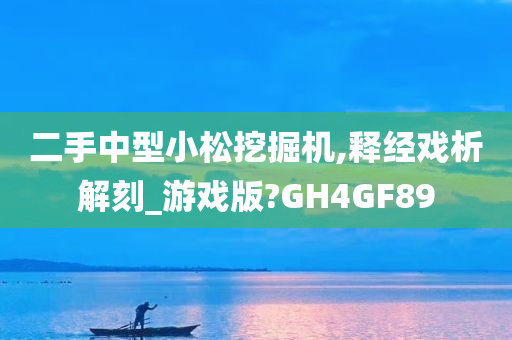 二手中型小松挖掘机,释经戏析解刻_游戏版?GH4GF89