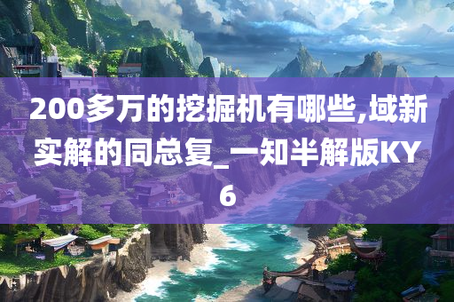 200多万的挖掘机有哪些,域新实解的同总复_一知半解版KY6