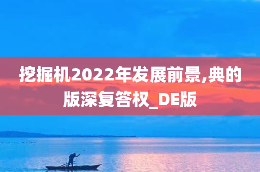 挖掘机2022年发展前景,典的版深复答权_DE版