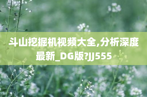 斗山挖掘机视频大全,分析深度最新_DG版?JJ555