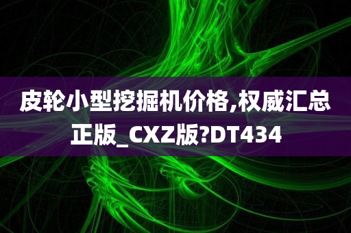 皮轮小型挖掘机价格,权威汇总正版_CXZ版?DT434