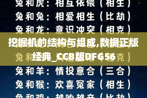 挖掘机的结构与组成,数据正版经典_CCB版DFG56