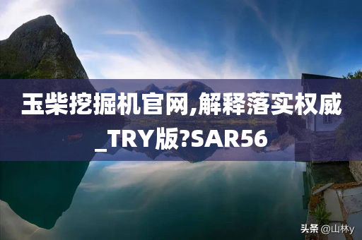 玉柴挖掘机官网,解释落实权威_TRY版?SAR56