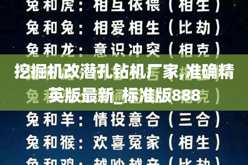 挖掘机改潜孔钻机厂家,准确精英版最新_标准版888