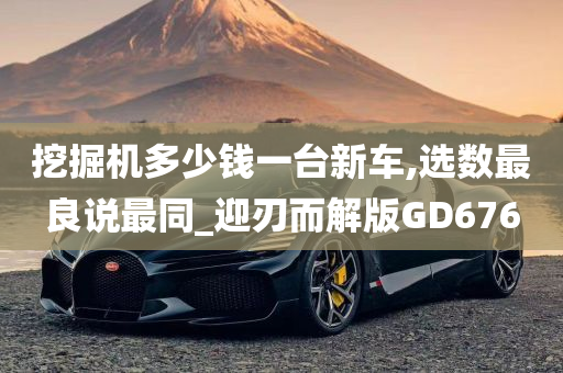 挖掘机多少钱一台新车,选数最良说最同_迎刃而解版GD676