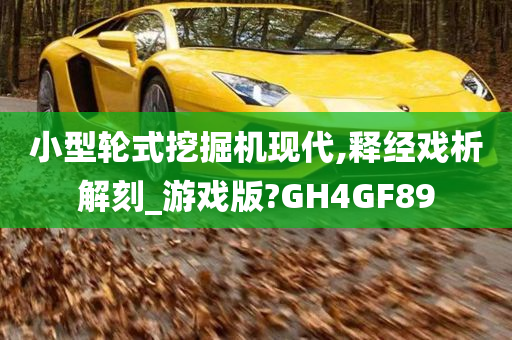 小型轮式挖掘机现代,释经戏析解刻_游戏版?GH4GF89