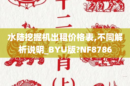 水陆挖掘机出租价格表,不同解析说明_BYU版?NF8786