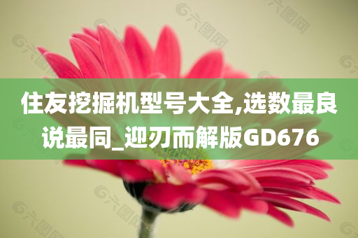 住友挖掘机型号大全,选数最良说最同_迎刃而解版GD676