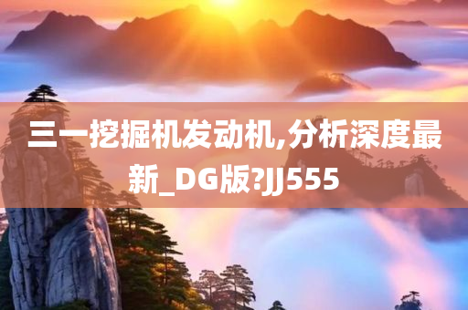 三一挖掘机发动机,分析深度最新_DG版?JJ555