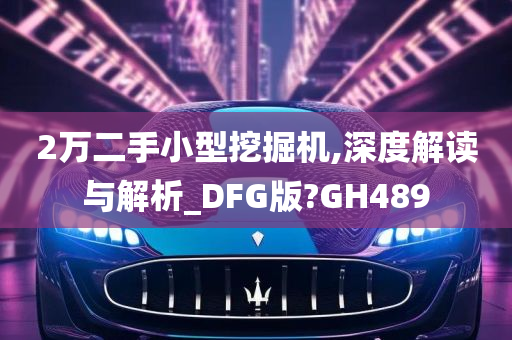 2万二手小型挖掘机,深度解读与解析_DFG版?GH489