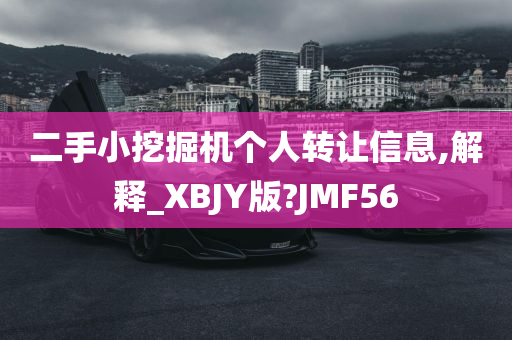 二手小挖掘机个人转让信息,解释_XBJY版?JMF56