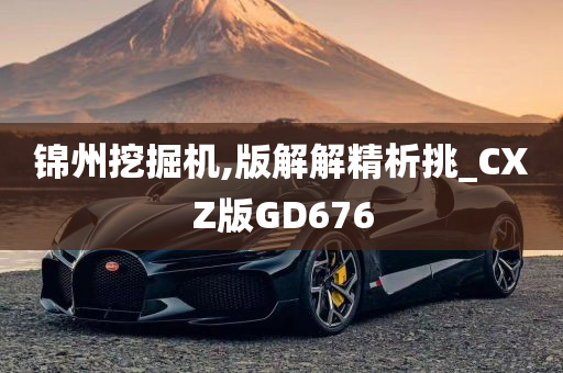 锦州挖掘机,版解解精析挑_CXZ版GD676