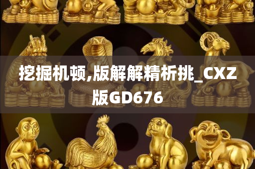 挖掘机顿,版解解精析挑_CXZ版GD676