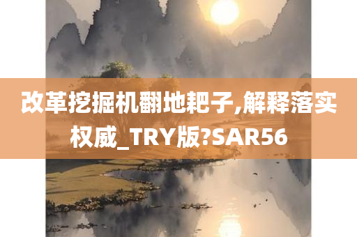 改革挖掘机翻地耙子,解释落实权威_TRY版?SAR56