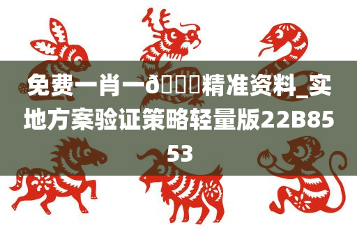 免费一肖一🐎精准资料_实地方案验证策略轻量版22B8553